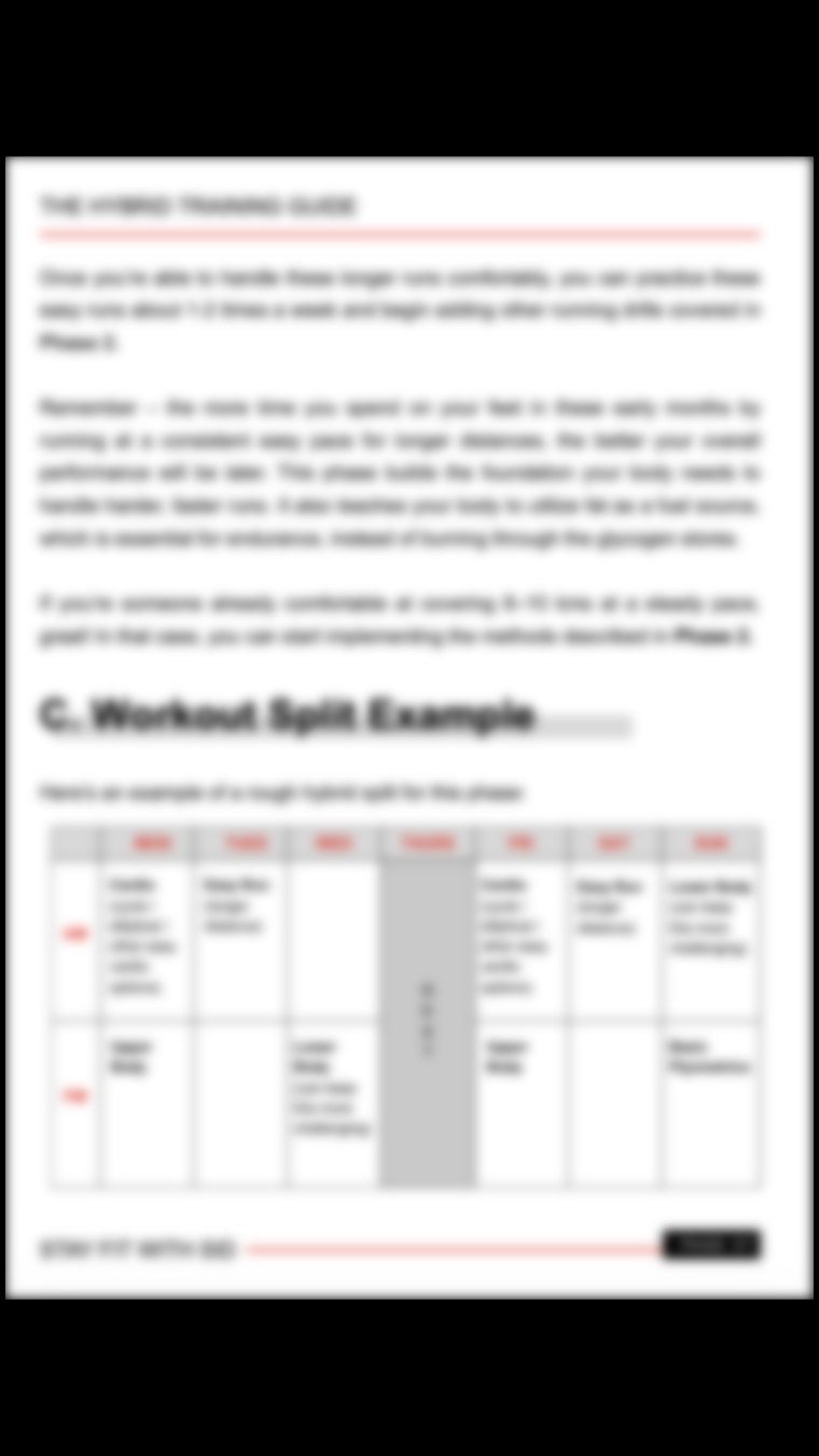 Sixth sample page from The Hybrid Training Guide